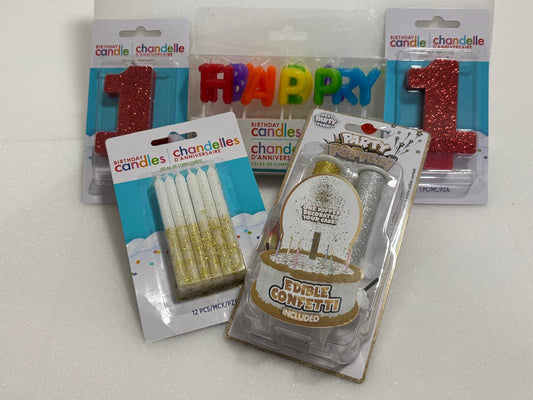 11 year old Birthday Candle Bundle – Number & Glitter Candles with Party Popper Confetti