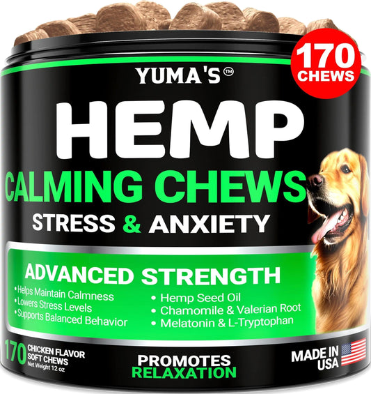 Soothing Hemp Dog Chews - 170 Chicken Treats