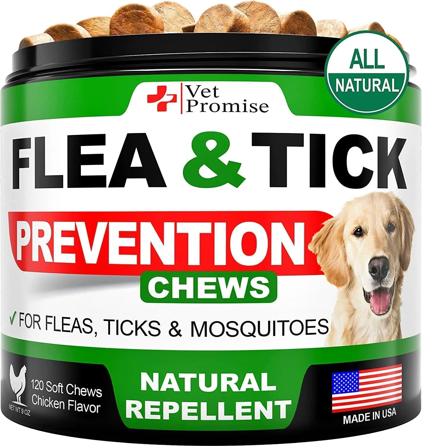 Chicken-Flavor Dog Protection Chews 120ct