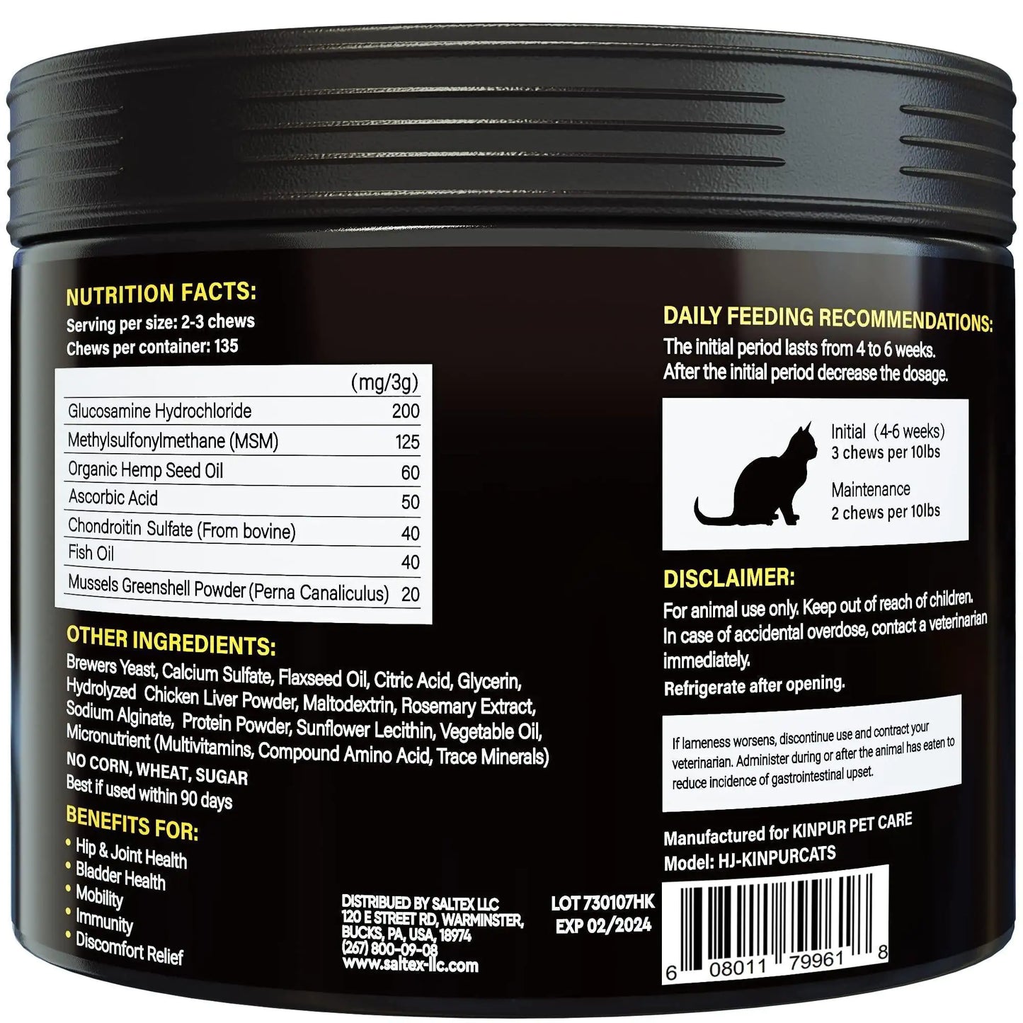 Natural Glucosamine for Cats   Effective Cat Joint Supplement That Helps Improve